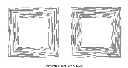 Set Design elements  - Halftone dot pattern on white background. Vector illustration eps 10 frame with black abstract random dots for technology, big data theme, grunge cover page about hi-tech, IT.