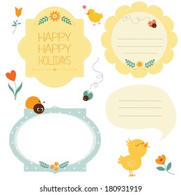 Set of design elements for holidays