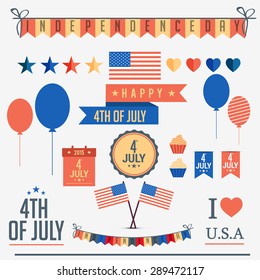 A set of design elements for Independence Day.