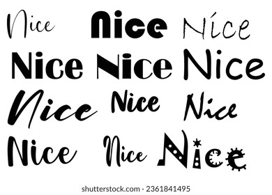 set of design elements. Nice text. Isolated Nice text on the white background. Vector eps 10.
