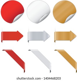 set of design elements on white background