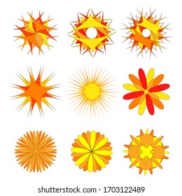 Set of design elements for patterns. Vector illustration.