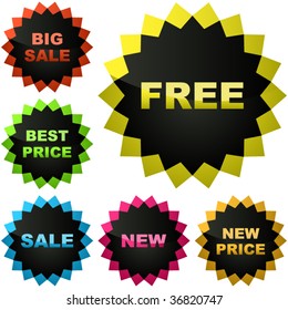 Set of design elements for sale.