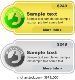 Set of design elements for sale.
