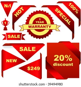 Set of design elements for sale.