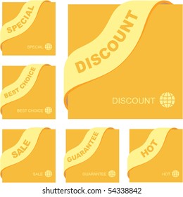 Set of design elements for sale.