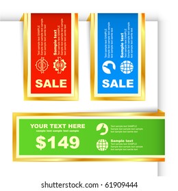 Set of design elements for sale.