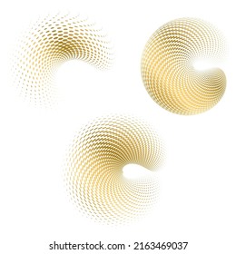 Set Design Elements Symbol Editable Icon - Halftone Circles, Halftone Dot Pattern On White Background. Vector Illustration Eps 10 Frame With Colors Abstract Random Dots For Technology, Big Data