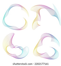 Set Design elements symbol Editable halftone frame dot circle pattern on white background. Vector illustration eps 10 frame with black random dots. Round border Icon using halftone circle dots text
