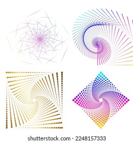 Set Design elements symbol Editable halftone frame dot circle pattern on white background. Vector illustration eps 10 frame with black random dots. Round border Icon using halftone circle dots text