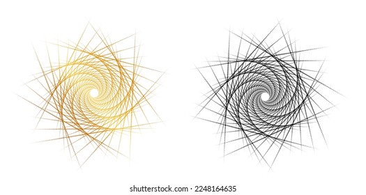 Set Design elements symbol Editable halftone frame dot circle pattern on white background. Vector illustration eps 10 frame with black random dots. Round border Icon using halftone circle dots text