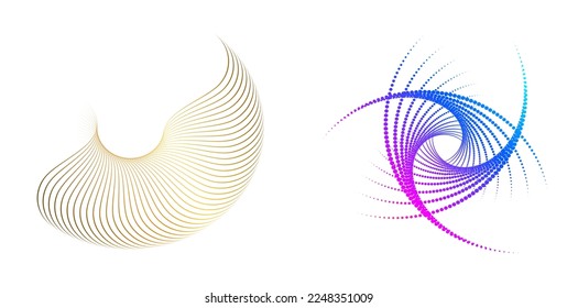 Set Design elements symbol Editable halftone frame dot circle pattern on white background. Vector illustration eps 10 frame with black random dots. Round border Icon using halftone circle dots text