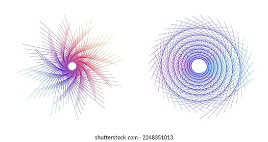 Set Design elements symbol Editable halftone frame dot circle pattern on white background. Vector illustration eps 10 frame with black random dots. Round border Icon using halftone circle dots text
