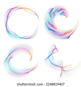 Set Design elements symbol Editable halftone frame dot circle pattern on white background. Vector illustration eps 10 frame with black random dots. Round border Icon using halftone circle dots text