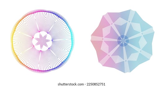 Set Design elements symbol Editable halftone frame dot circle pattern on white background. Vector illustration eps 10 frame with black random dots. Round border Icon using halftone circle dots text