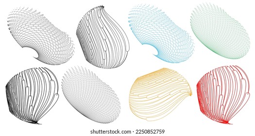 Set Design elements symbol Editable halftone frame dot circle pattern on white background. Vector illustration eps 10 frame with black random dots. Round border Icon using halftone circle dots text