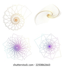 Set Design elements symbol Editable halftone frame dot circle pattern on white background. Vector illustration eps 10. Round Icon using seashell, holiday theme travel, maritime shell, recreation
