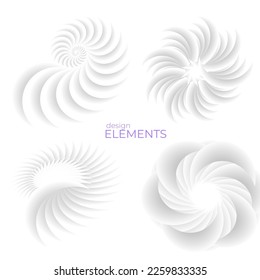 Set Design elements symbol Editable halftone frame dot circle pattern on white background. Vector illustration eps 10. Round Icon using seashell, holiday theme travel, maritime shell, recreation