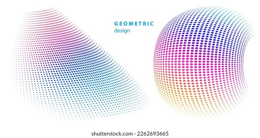Set Design elements symbol Editable halftone frame dot circle pattern on white background. Vector illustration eps 10 frame with black random dots. Round border Icon using halftone circle dots text