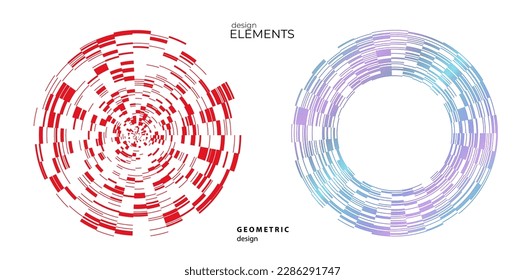 Set Design elements symbol Editable halftone frame dot circle pattern on white background. Vector illustration eps 10 frame with black random dots. Round border Icon using halftone circle dots text