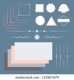Set of design elements vector