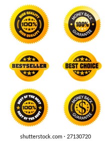 Set of design elements. Vector awards for your business site.