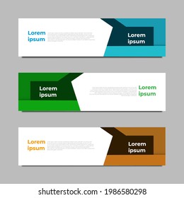 Set von Webvorlage für geometrisches Design. kann für Workflow Layout, Diagram, Web Design, Label Vector und etc. Vektorgrafik verwendet werden. eps10 Bearbeitbar