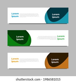 Conjunto de plantilla Web de Banner Geométrico de Diseño. se puede usar para diseño de flujo de trabajo, diagrama, diseño web, vector de etiquetas, etc. eps10 Editable