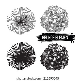 Set design grunge elements. Abstract symbols and backgrounds. 