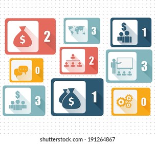 Set of design icons for Business - vector illustration