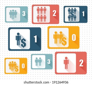 Set of design icons for Business - vector illustration