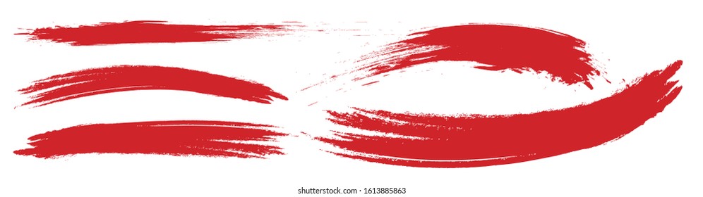 A set of design materials with beautiful handwriting drawn with ink with a paintbrush