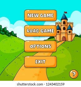 Set for the design of mobile games. Ui game