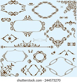 Set for design is on blue