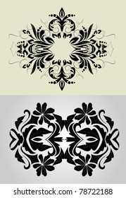 set of design ornamental elements in vintage style vectorized