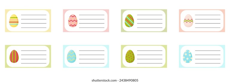 Set design for the pages of the children's weekly and daily planner. A cute easter egg, and a checklist layout for the diary and notebook.