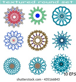 set design  pattern circular element , stock vector background