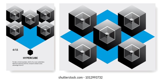A set of design posters for exhibitions, conferences. Easily transformed, adapted, customized.