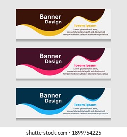 Set of Design Print Banner or Web Template. can be Used for Workflow Layout, Diagram, Web Design, and Label Vector