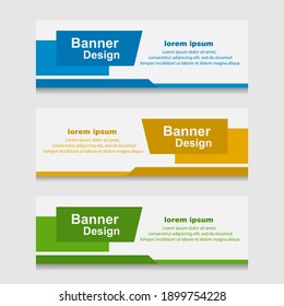 Set of Design Print Banner or Web Template. can be Used for Workflow Layout, Diagram, Web Design, and Label Vector