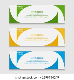 Set of Design Print Banner or Web Template. can be Used for Workflow Layout, Diagram, Web Design, and Label Vector