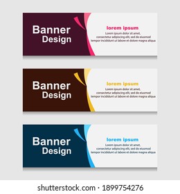 Set Of Design Print Banner Or Web Template. Can Be Used For Workflow Layout, Diagram, Web Design, And Label Vector