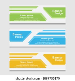 Set of Design Print Banner or Web Template. can be Used for Workflow Layout, Diagram, Web Design, and Label Vector
