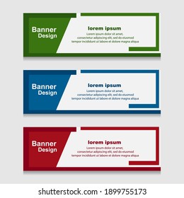Set of Design Print Banner or Web Template. can be Used for Workflow Layout, Diagram, Web Design, and Label Vector
