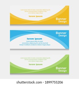 Set of Design Print Banner or Web Template. can be Used for Workflow Layout, Diagram, Web Design, and Label Vector
