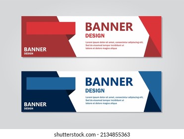 Set of Design Print Banner or Web Template. can be Used for Workflow Layout, Diagram, Web Design, and Label Vector