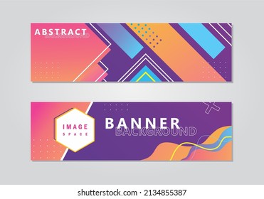 Set of Design Print Banner or Web Template. can be Used for Workflow Layout, Diagram, Web Design, and Label Vector