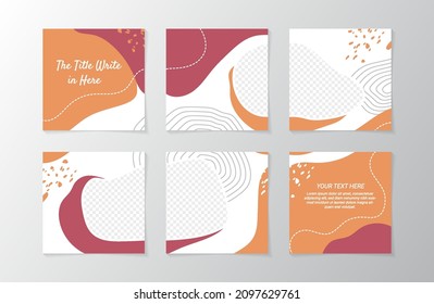 Set of design puzzle feed templates for promotion your product in social media