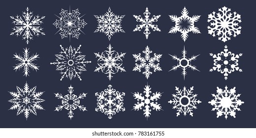 Set of design snowflake