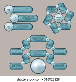 Set of design templates infographics. EPS10. Vector illustration